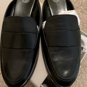 Urban Outfitters Black Leather Mules/Loafers